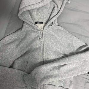 Brandy Melville Gray zip up sweater